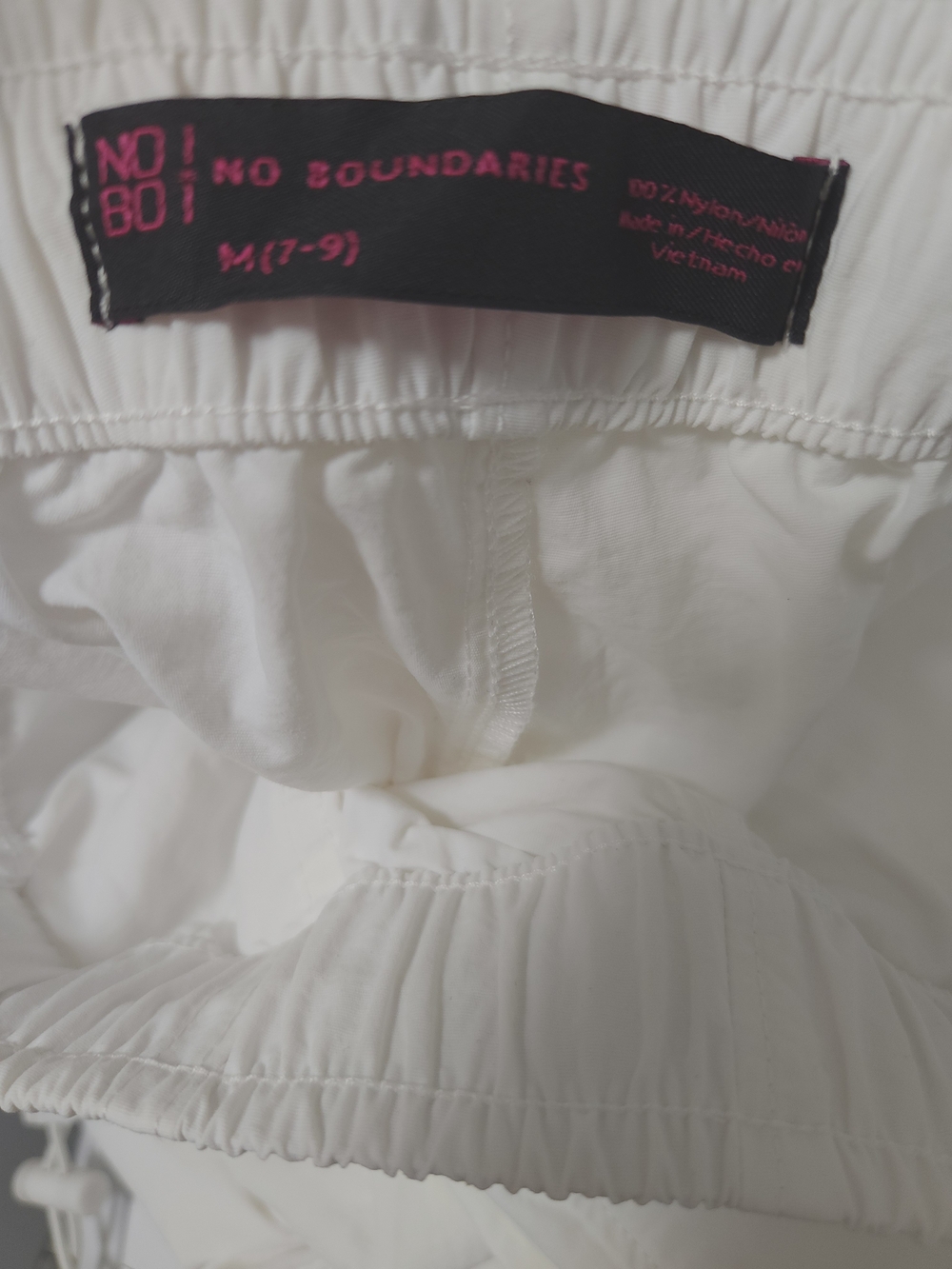NWT No Boundaries High-Rise Parachute Cargo Pants – White – Size M (7–9) - Picture 3 of 12